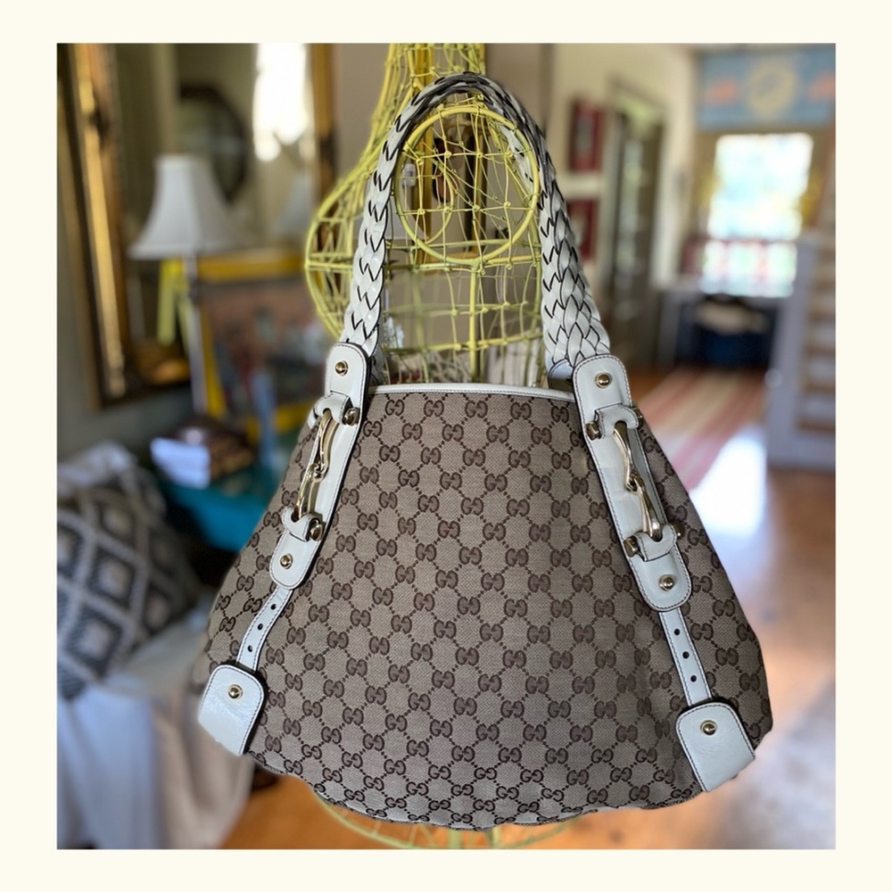 Gucci Pelham Braided Strap GG Monogram Hobo